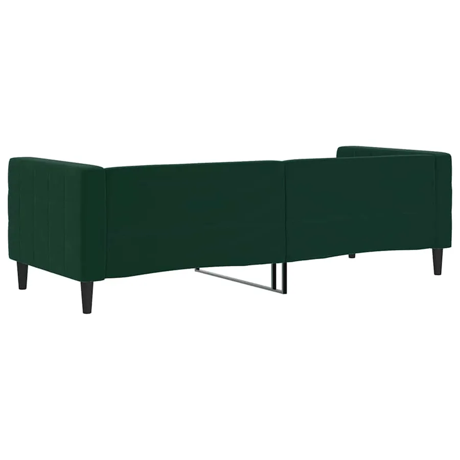 Lit de repos sans matelas vert foncé 80x200 cm velours - 5