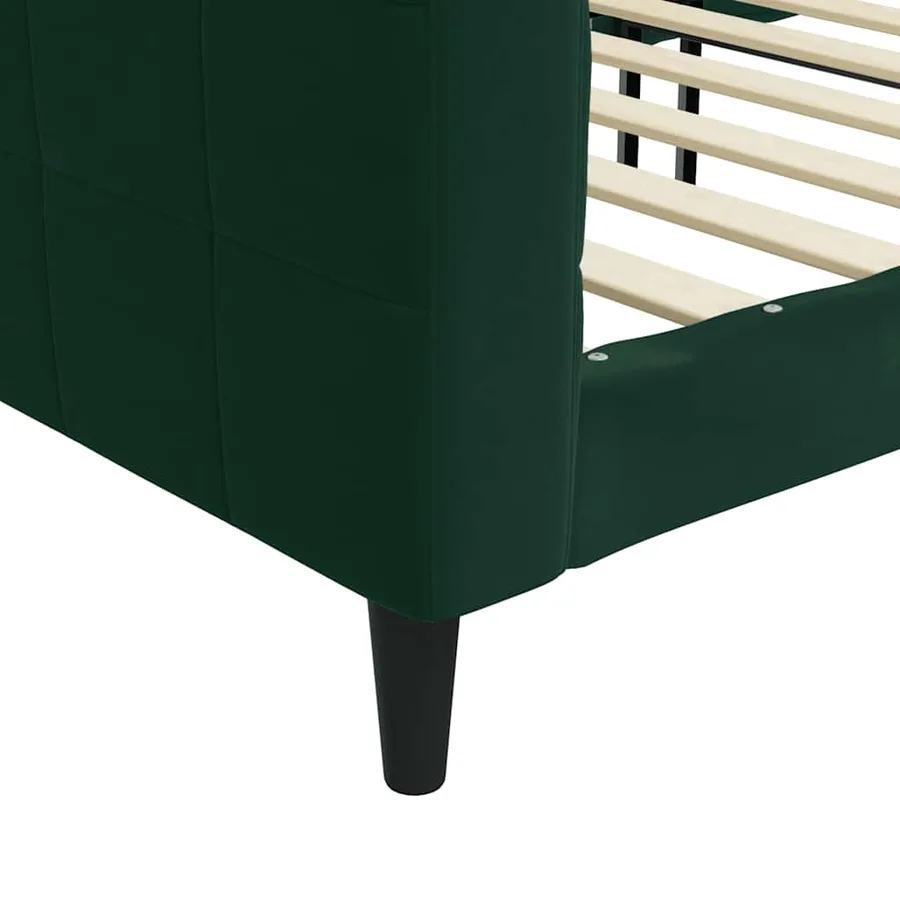 Lit de repos sans matelas vert foncé 80x200 cm velours - 6