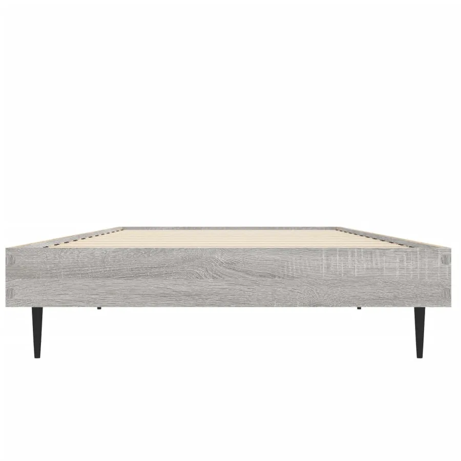 Cadre de lit sans matelas sonoma gris 75x190 cm - 6