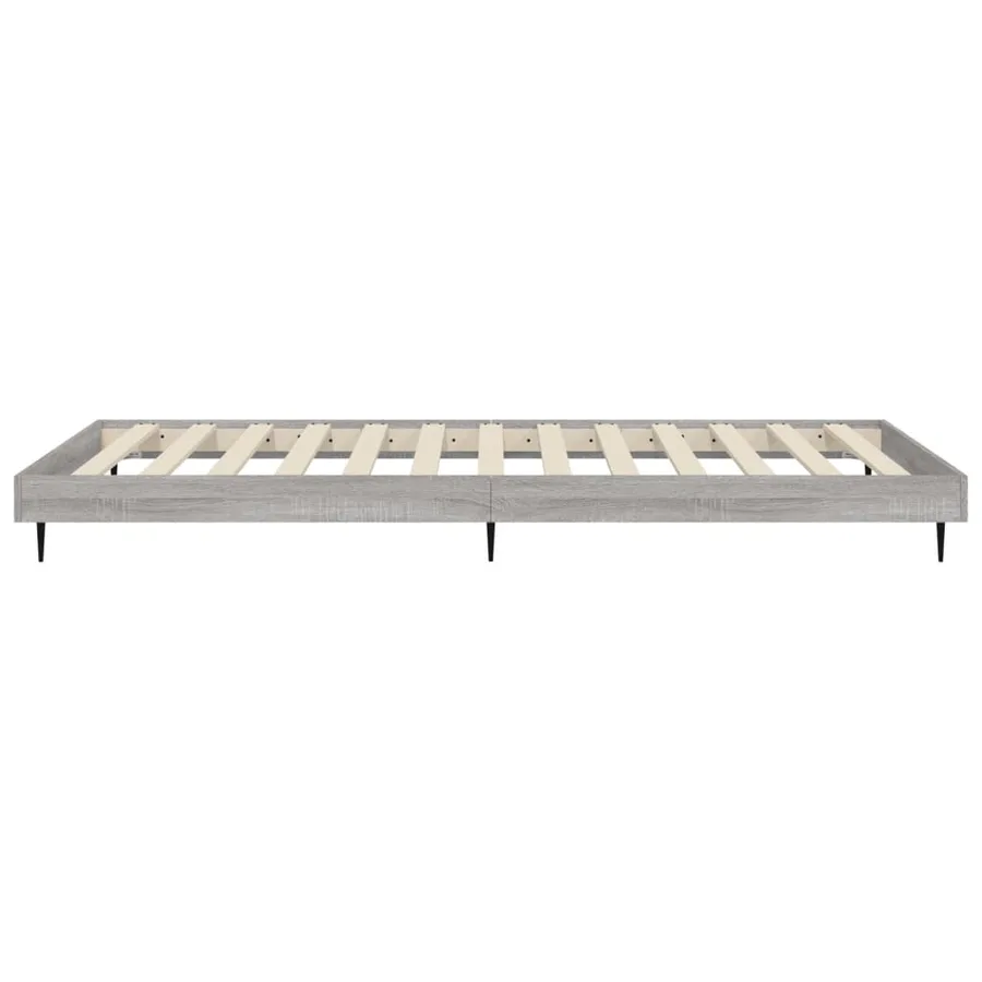 Cadre de lit sans matelas sonoma gris 75x190 cm - 7