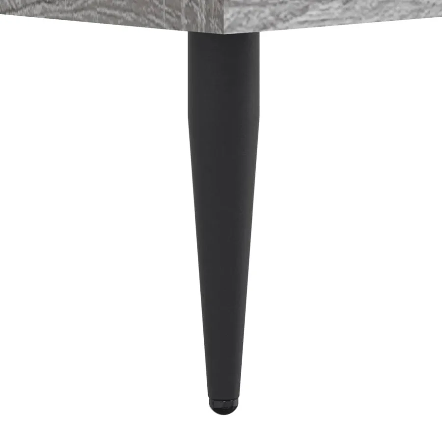 Cadre de lit sans matelas sonoma gris 75x190 cm - 8