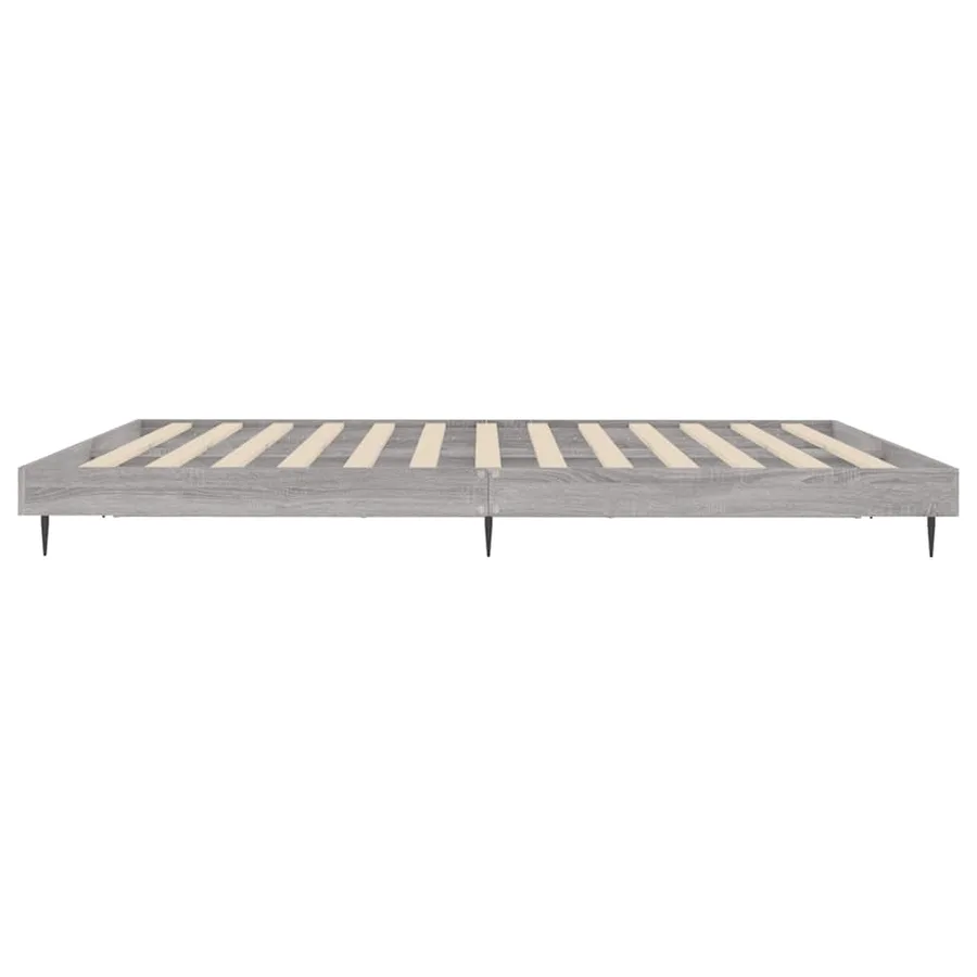 Cadre de lit sans matelas sonoma gris 120x200cm bois ingénierie - 7