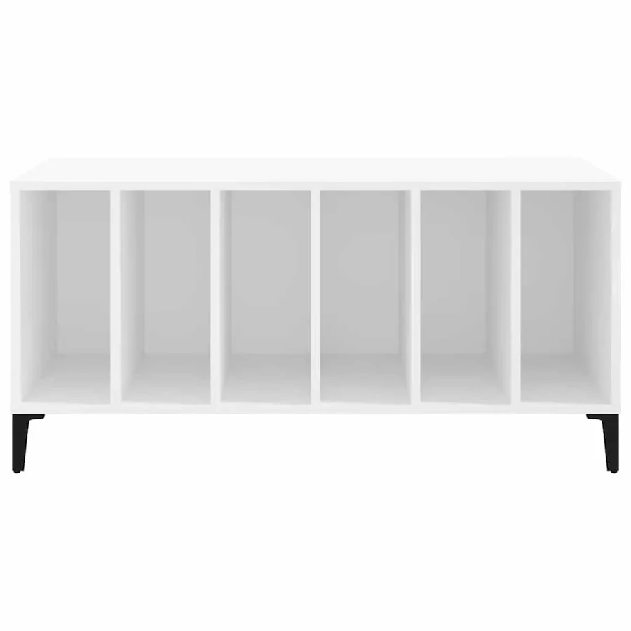 Armoire à disques blanc 100x38x48 cm bois d'ingénierie - 5