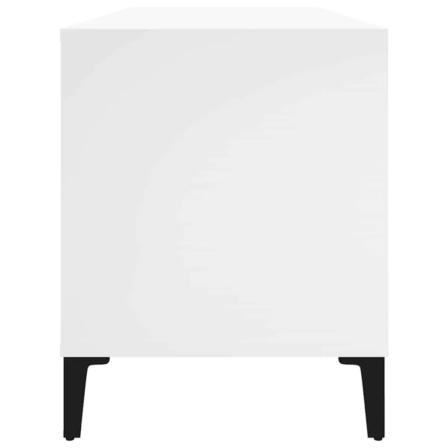 Armoire à disques blanc 100x38x48 cm bois d'ingénierie - 6