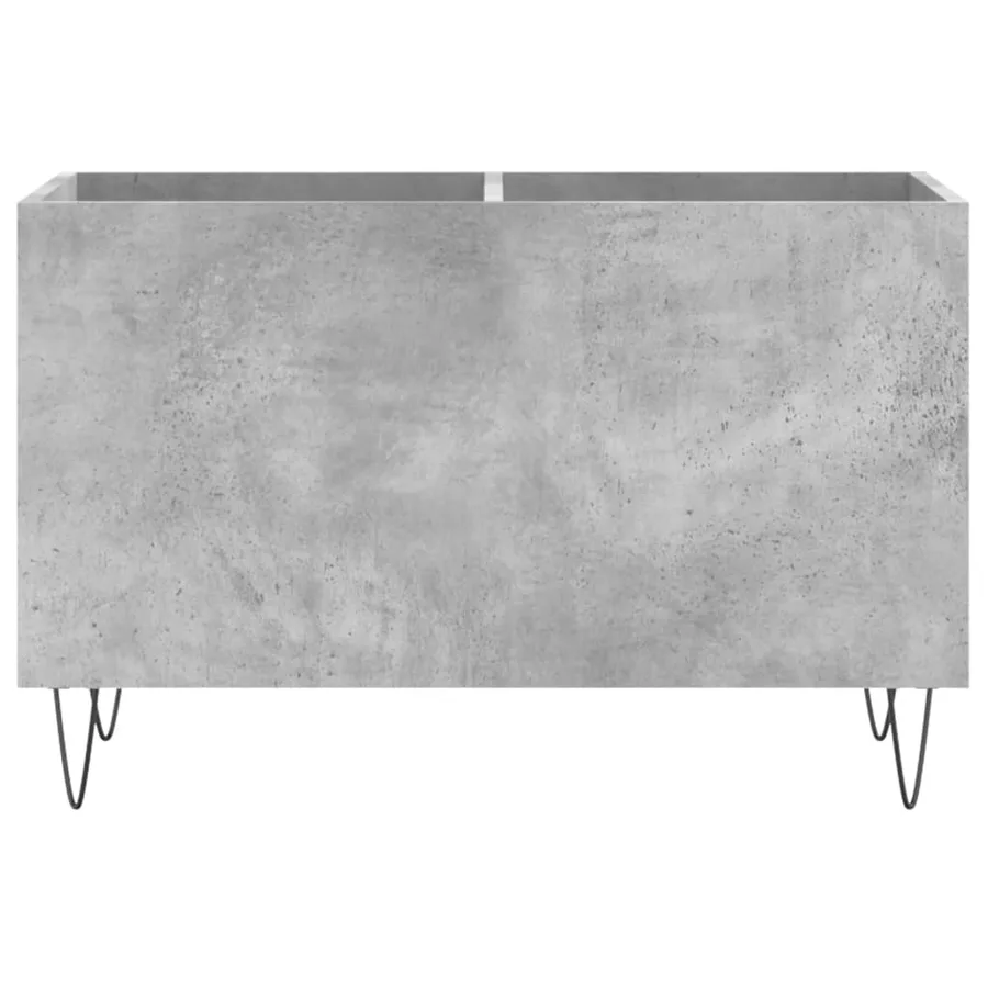 Armoire à disques gris béton 74,5x38x48 cm bois d'ingénierie - 4