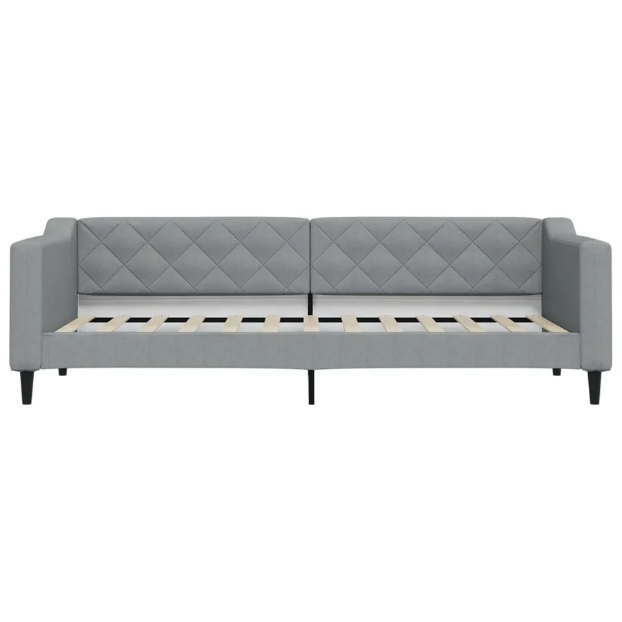Lit de jour avec gigogne sans matelas gris clair 80x200 cm - 5