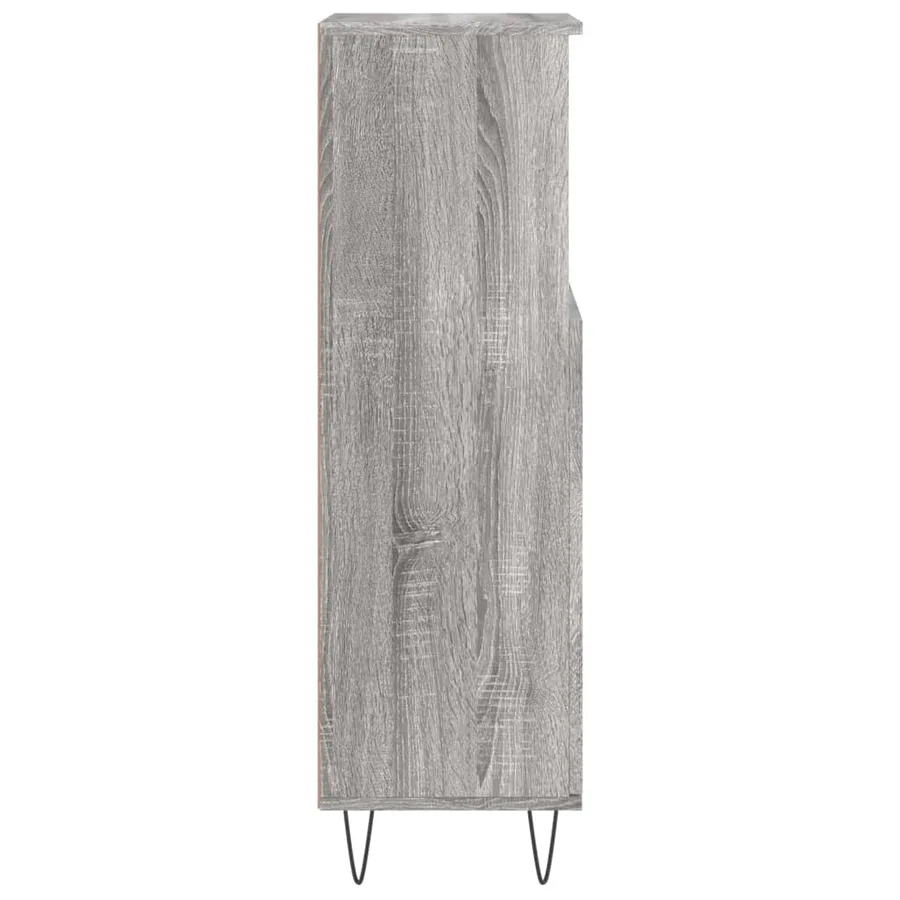 Armoire salle de bain sonoma gris 30x30x100 cm - 7