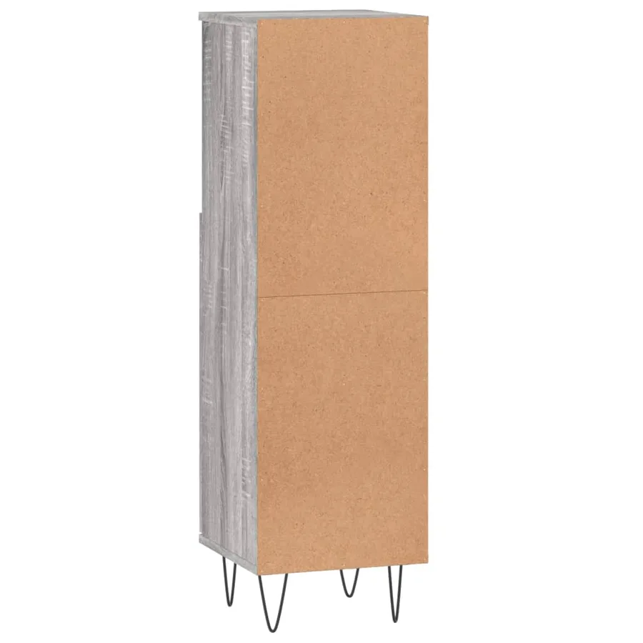 Armoire salle de bain sonoma gris 30x30x100 cm - 8