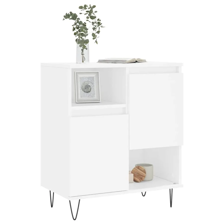 Buffet Blanc 60x35x70 cm Bois d'ingénierie - 3