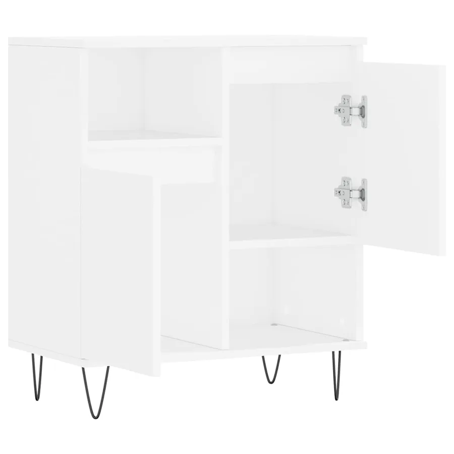 Buffet Blanc 60x35x70 cm Bois d'ingénierie - 6