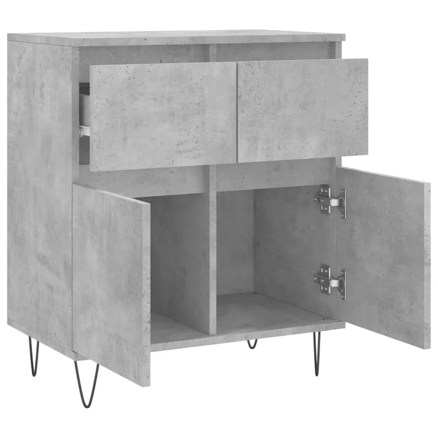 Buffet Gris béton 60x35x70 cm Bois d'ingénierie - 6