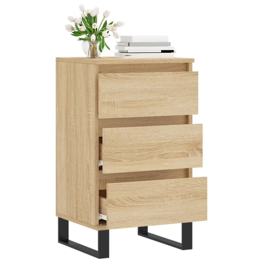 Buffet chêne sonoma 40x35x70 cm bois d'ingénierie - 4