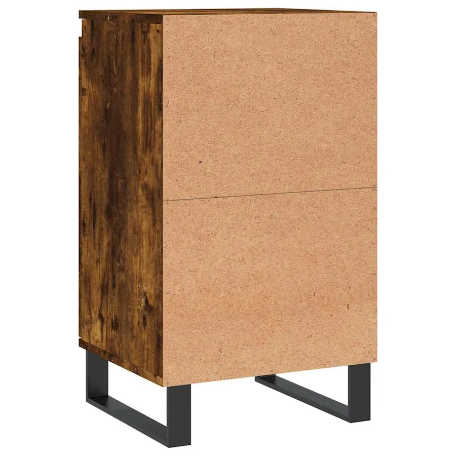 Buffet chêne fumé 40x35x70 cm bois d'ingénierie - 5