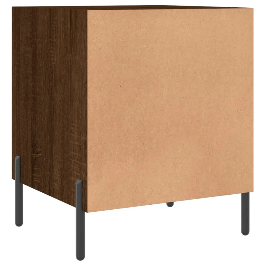 Tables de chevet 2pcs chêne marron 40x40x50cm bois d'ingénierie - 10
