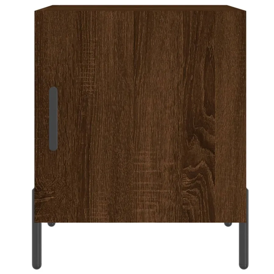 Tables de chevet 2pcs chêne marron 40x40x50cm bois d'ingénierie - 6