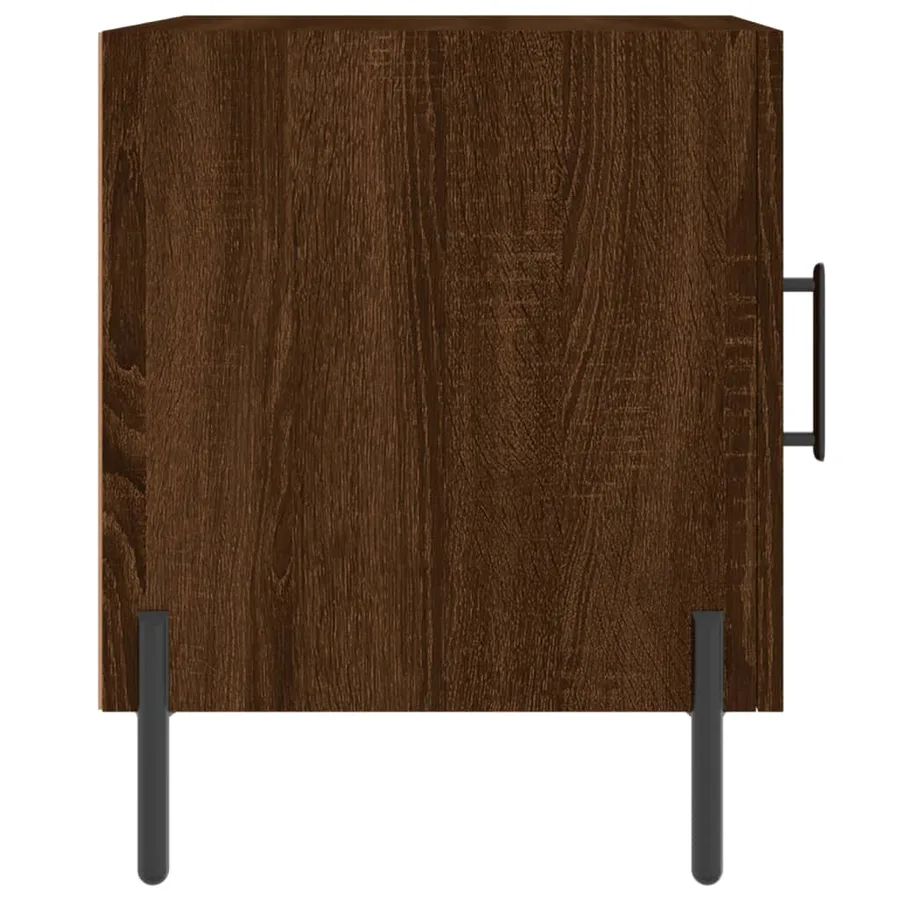 Tables de chevet 2pcs chêne marron 40x40x50cm bois d'ingénierie - 7