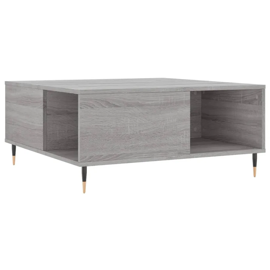 Table basse sonoma gris 80x80x36,5 cm bois d'ingénierie - 6