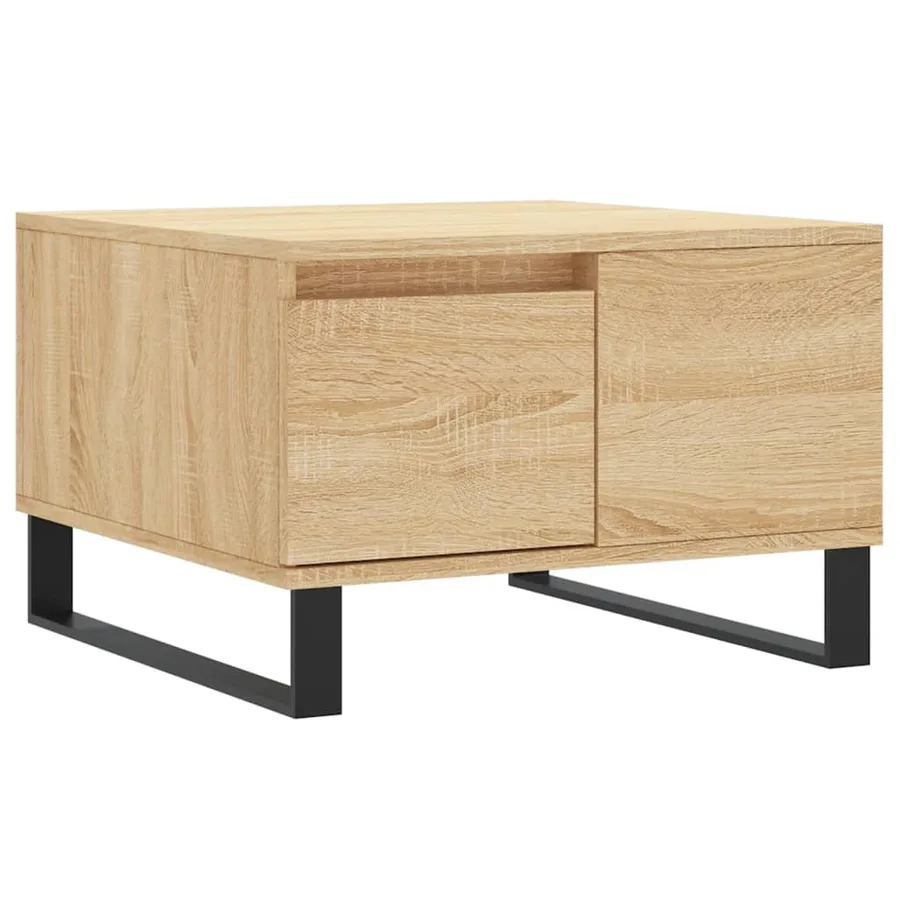 Table basse chêne sonoma 55x55x36,5 cm bois d'ingénierie - 2