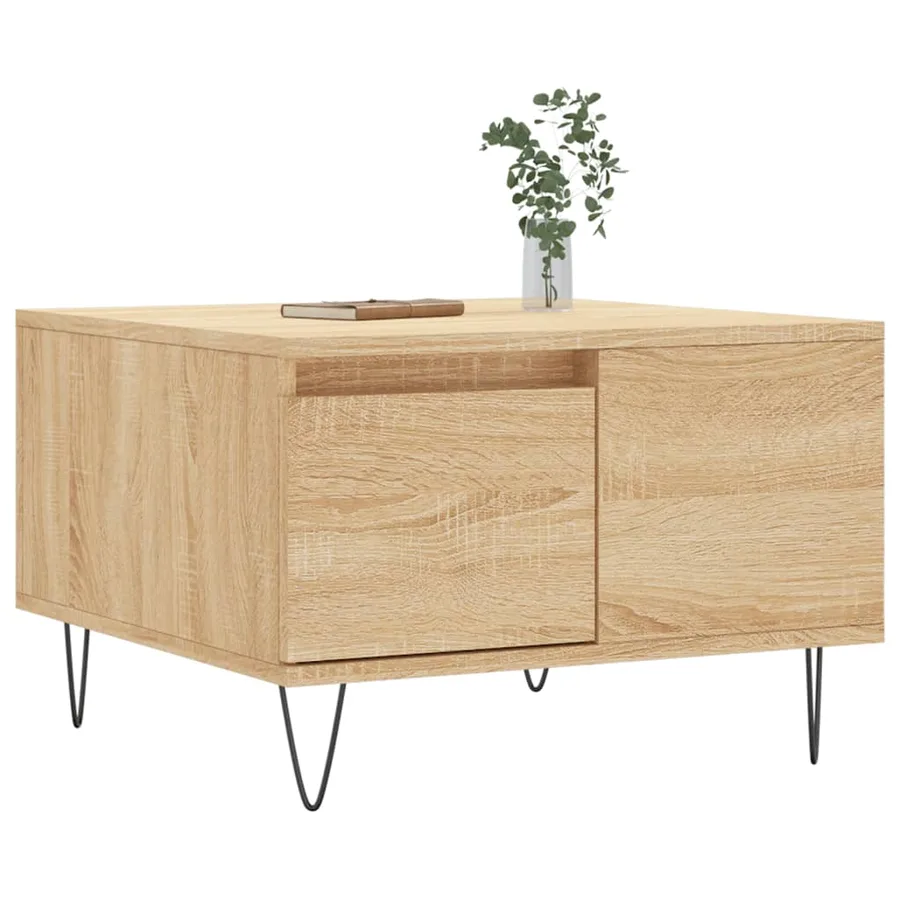 Table basse chêne sonoma 55x55x36,5 cm bois d'ingénierie - 3