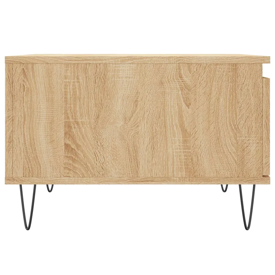 Table basse chêne sonoma 55x55x36,5 cm bois d'ingénierie - 7