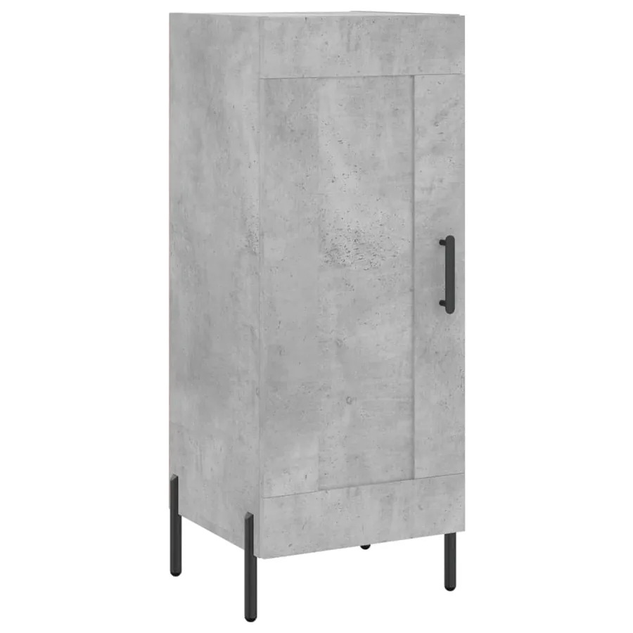 Buffet Gris béton 34,5x34x90 cm Bois d'ingénierie - 2