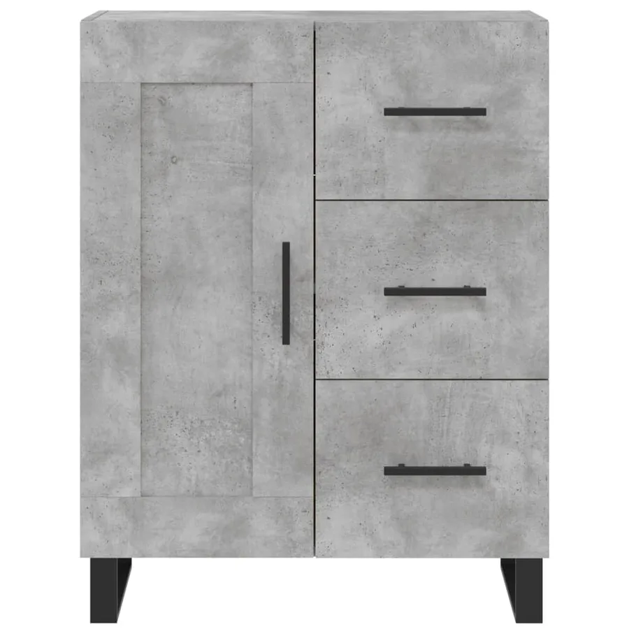 Buffet gris béton 69,5x34x90 cm bois d'ingénierie - 5