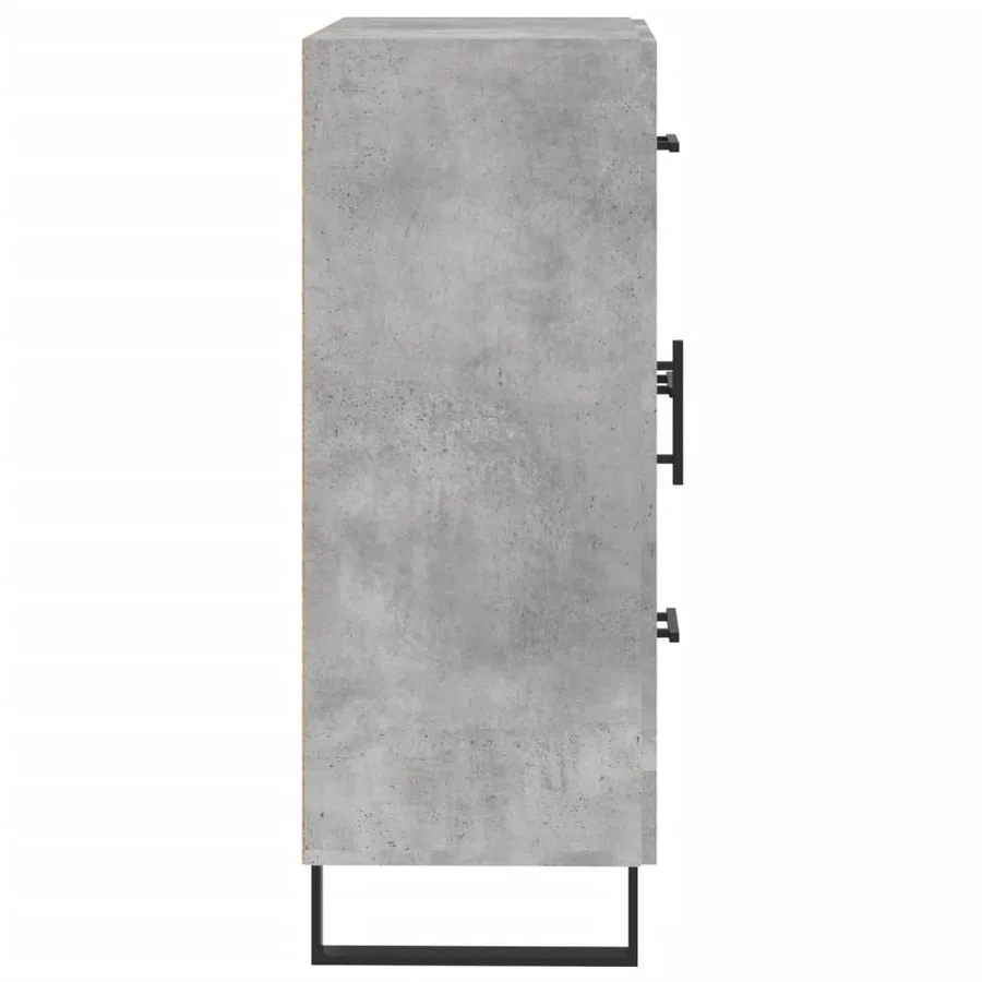 Buffet gris béton 69,5x34x90 cm bois d'ingénierie - 7