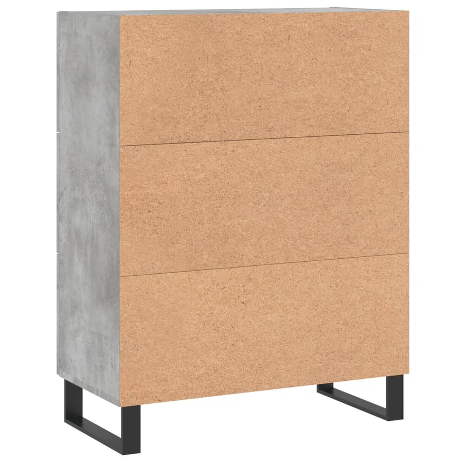 Buffet gris béton 69,5x34x90 cm bois d'ingénierie - 8
