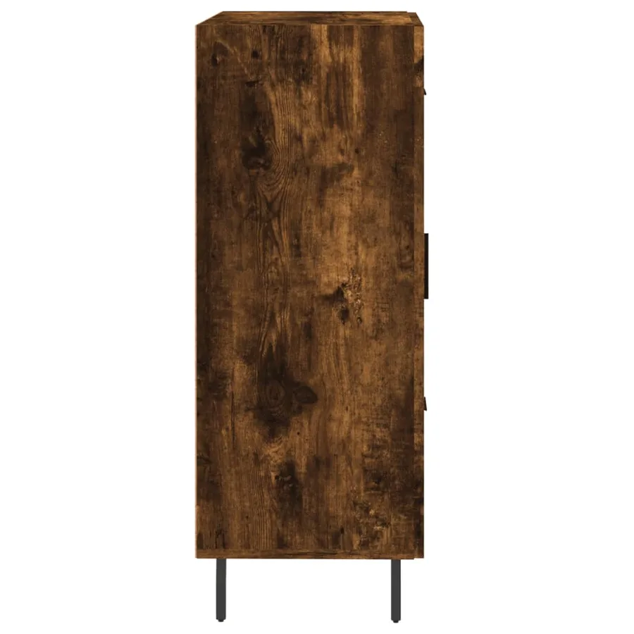 Buffet chêne fumé 69,5x34x90 cm bois d'ingénierie - 7