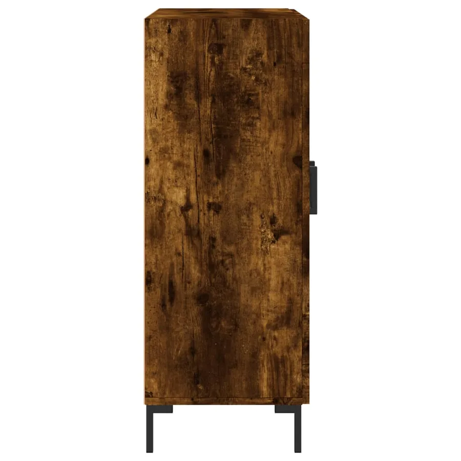 Buffet chêne fumé 69,5x34x90 cm bois d'ingénierie - 7