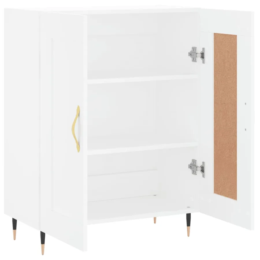 Buffet blanc 69,5x34x90 cm bois d'ingénierie - 6