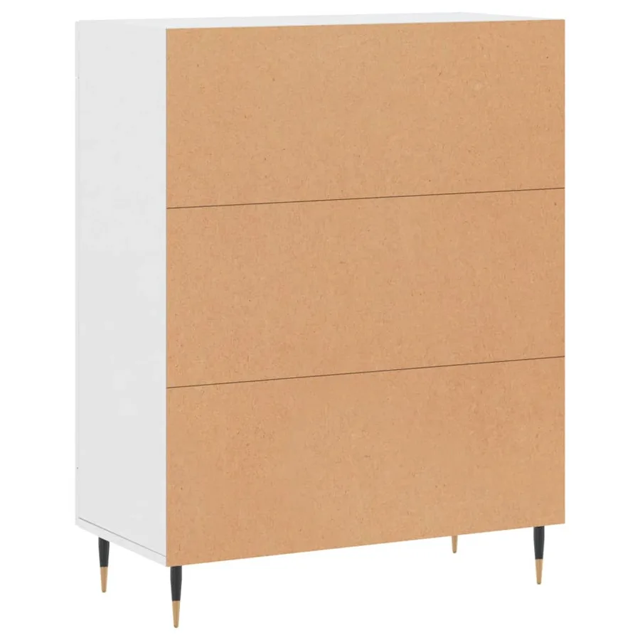 Buffet blanc 69,5x34x90 cm bois d'ingénierie - 8