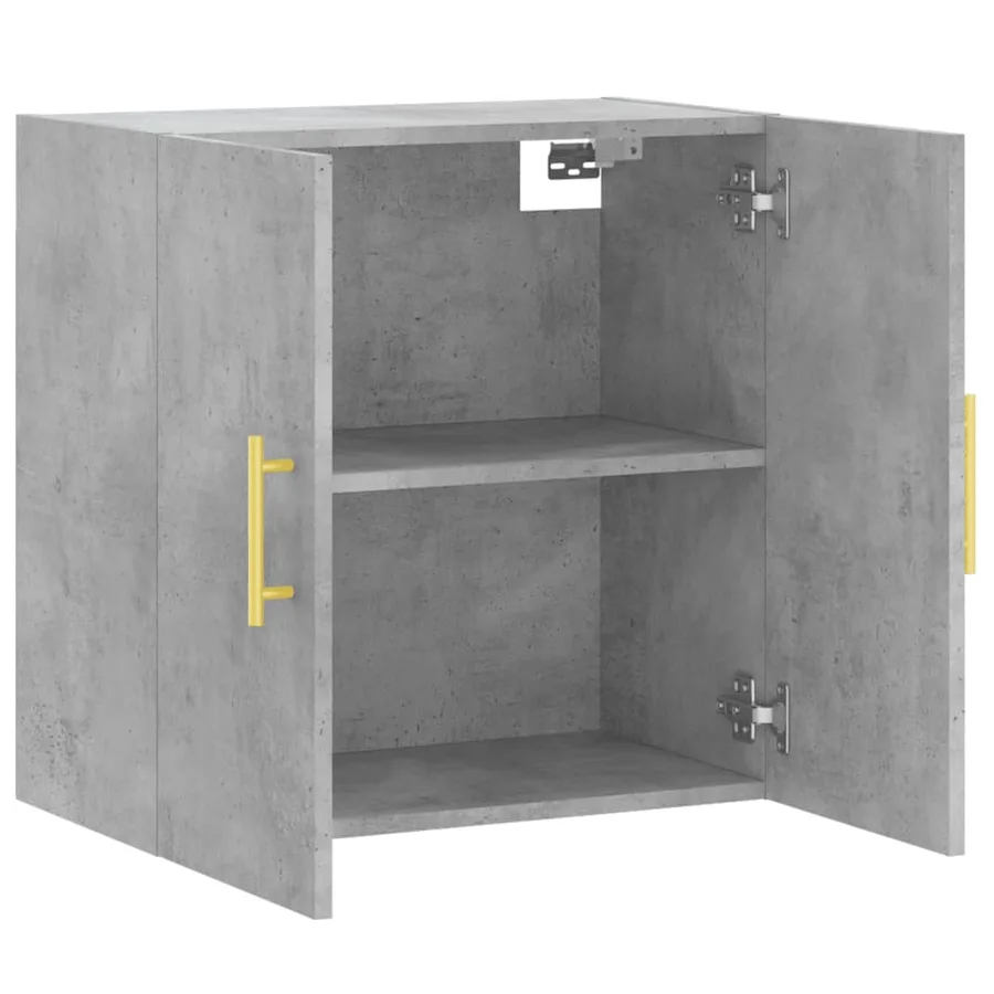 Armoire murale gris béton 60x31x60 cm bois d'ingénierie - 6