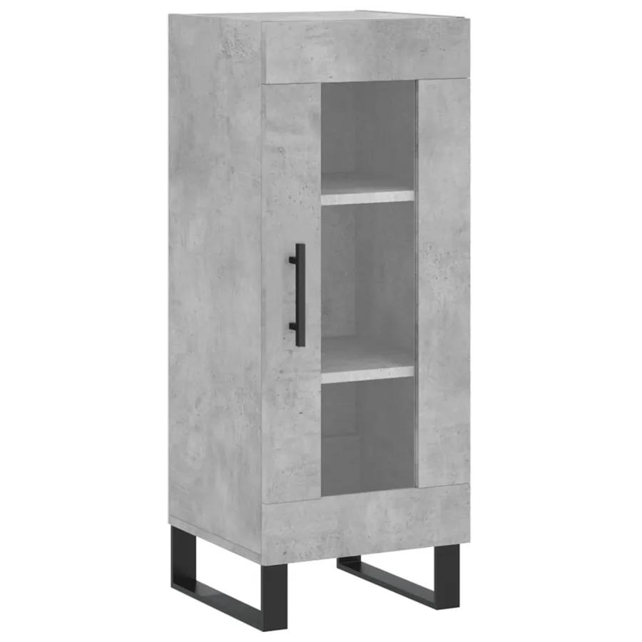 Buffet Gris béton 34,5x34x90 cm Bois d'ingénierie - 2