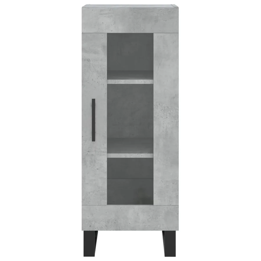 Buffet Gris béton 34,5x34x90 cm Bois d'ingénierie - 5