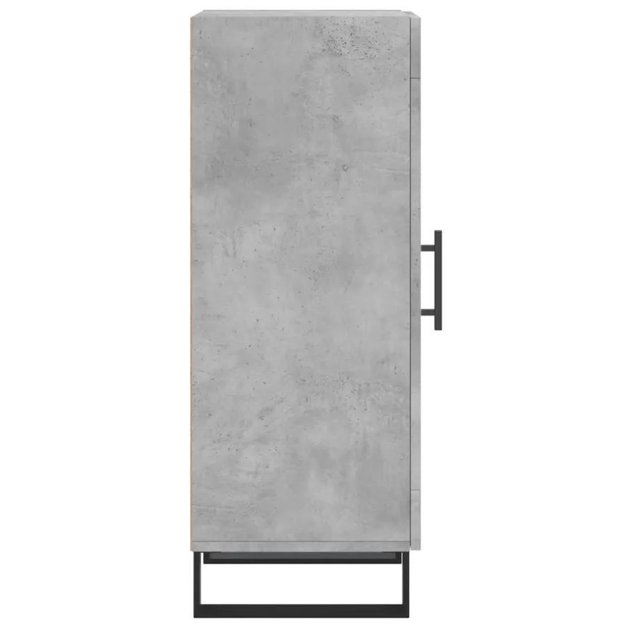 Buffet Gris béton 34,5x34x90 cm Bois d'ingénierie - 7