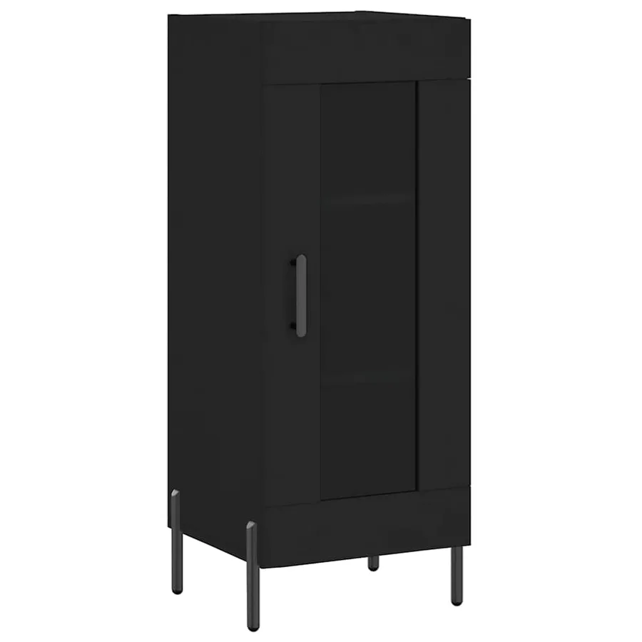 Buffet Noir 34,5x34x90 cm Bois d'ingénierie - 2