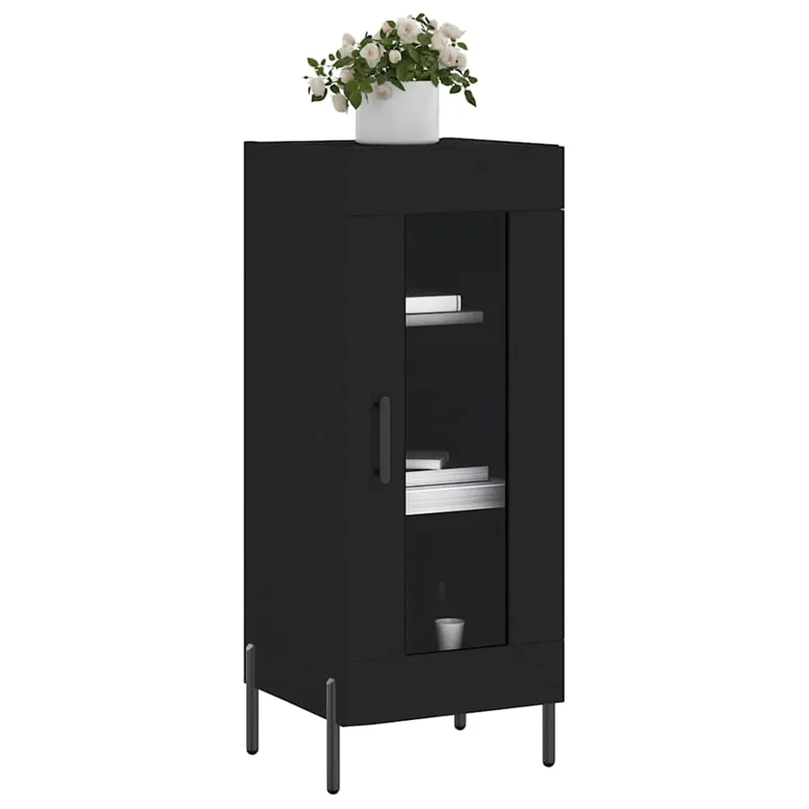 Buffet Noir 34,5x34x90 cm Bois d'ingénierie - 3