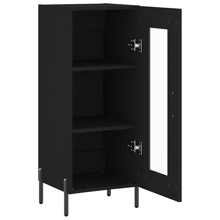 Buffet Noir 34,5x34x90 cm Bois d'ingénierie - 6
