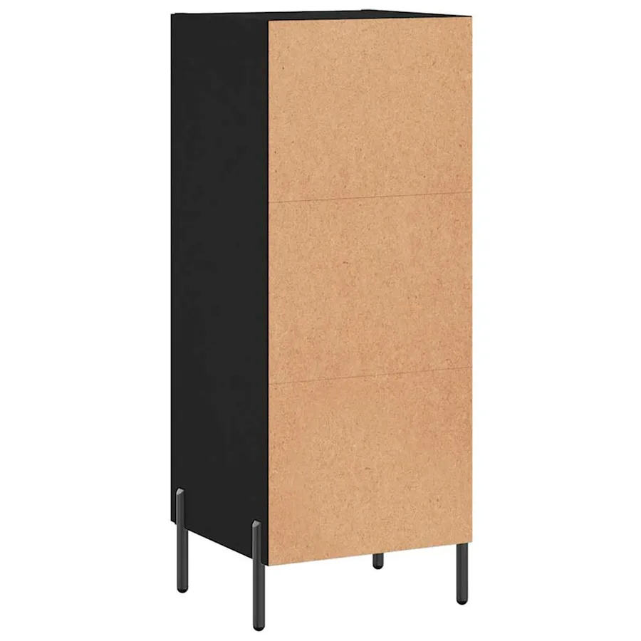 Buffet Noir 34,5x34x90 cm Bois d'ingénierie - 8