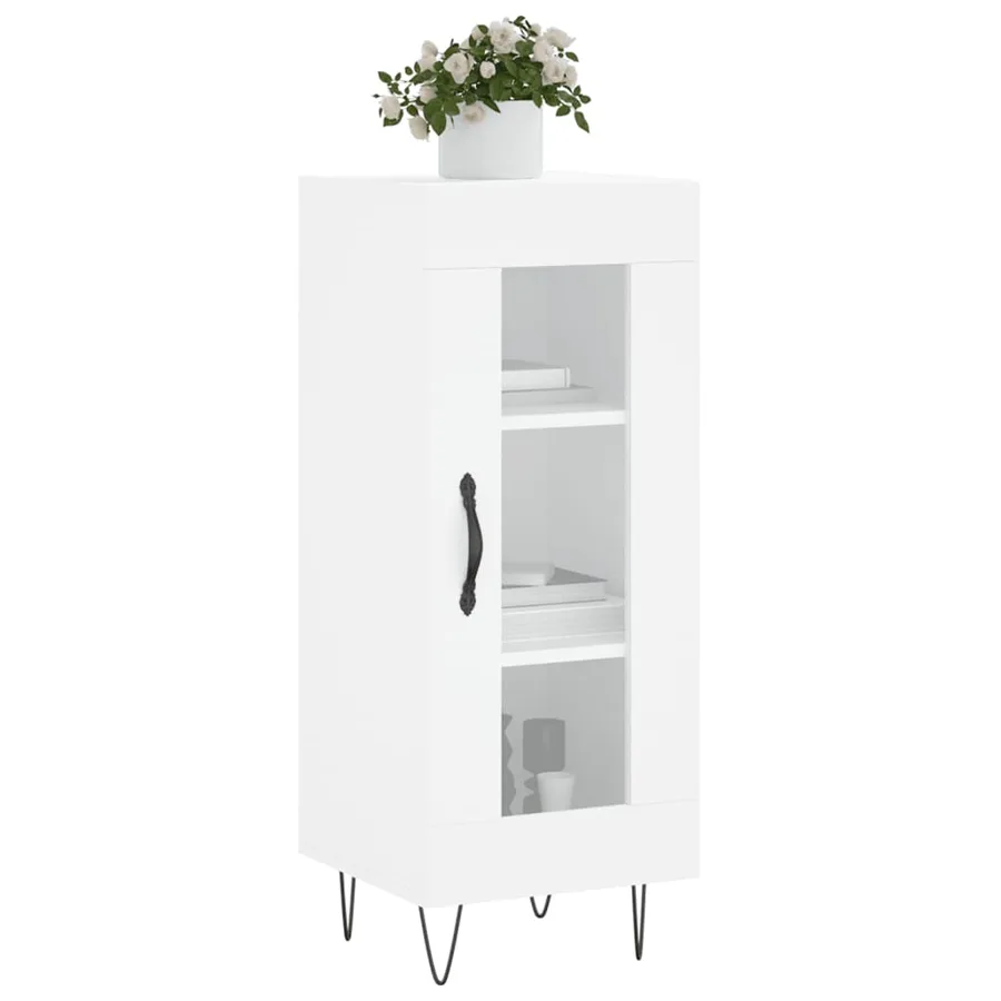Buffet blanc 34,5x34x90 cm bois d'ingénierie - 3