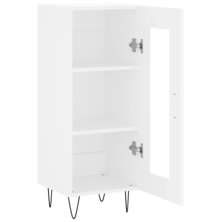 Buffet blanc 34,5x34x90 cm bois d'ingénierie - 6