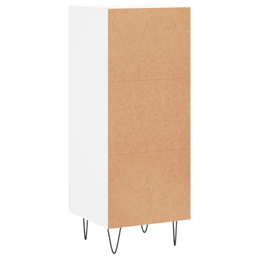 Buffet blanc 34,5x34x90 cm bois d'ingénierie - 8