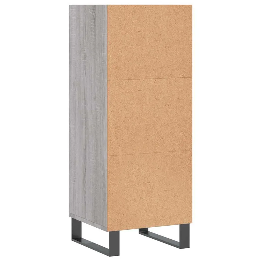 Buffet sonoma gris 34,5x32,5x90 cm bois d'ingénierie - 6