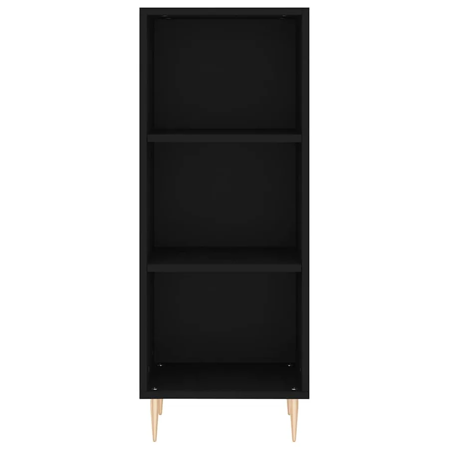 Buffet noir 34,5x32,5x90 cm bois d'ingénierie - 4