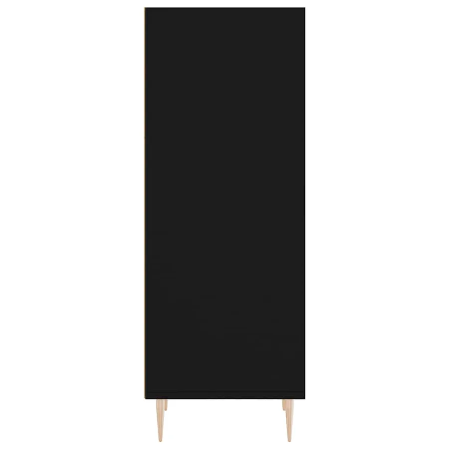 Buffet noir 34,5x32,5x90 cm bois d'ingénierie - 5