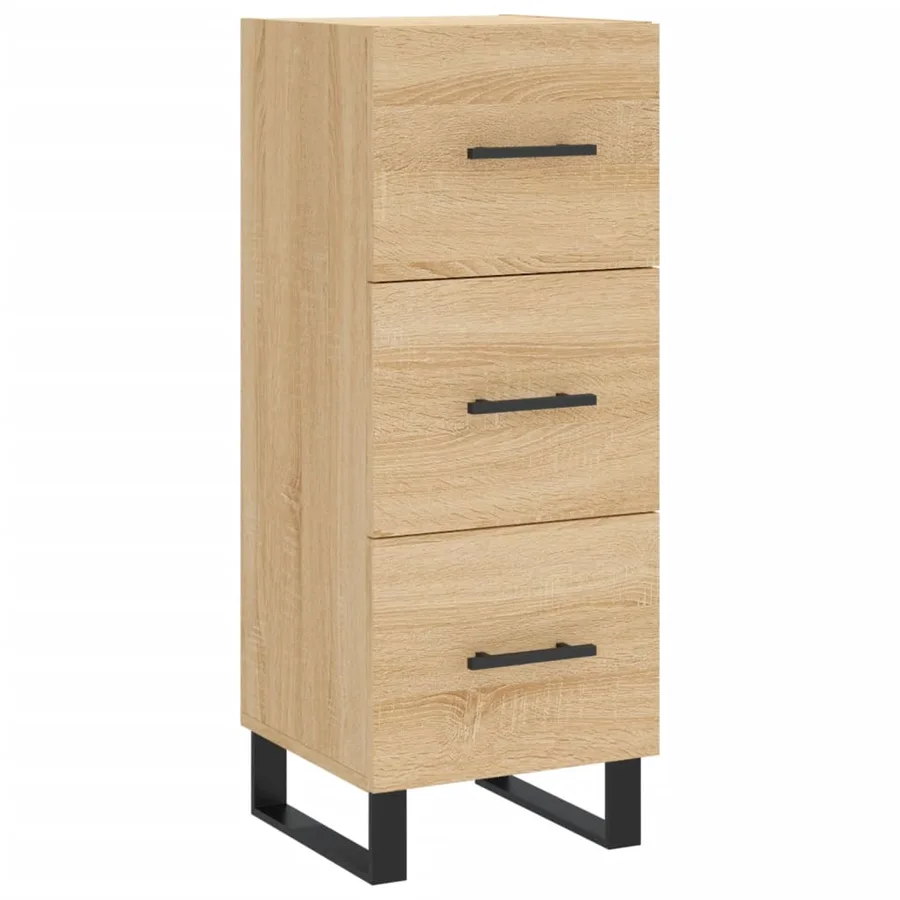Buffet Chêne sonoma 34,5x34x90 cm Bois d'ingénierie - 2
