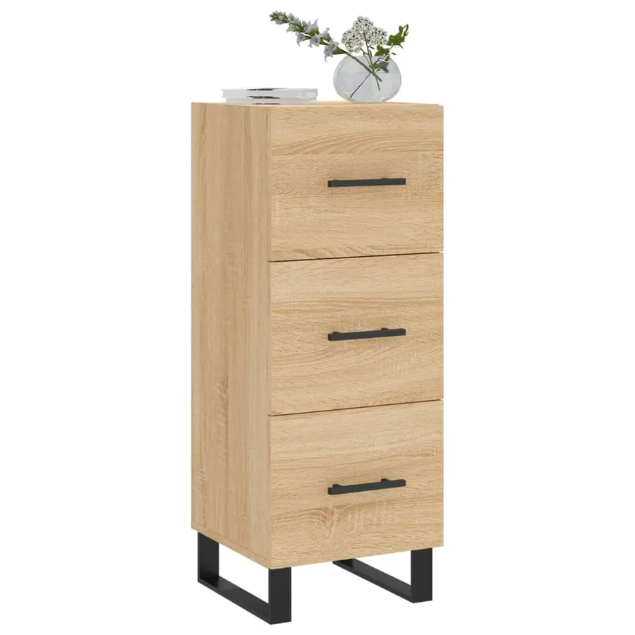 Buffet Chêne sonoma 34,5x34x90 cm Bois d'ingénierie - 3