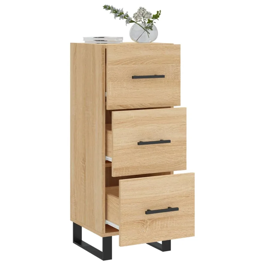Buffet Chêne sonoma 34,5x34x90 cm Bois d'ingénierie - 4