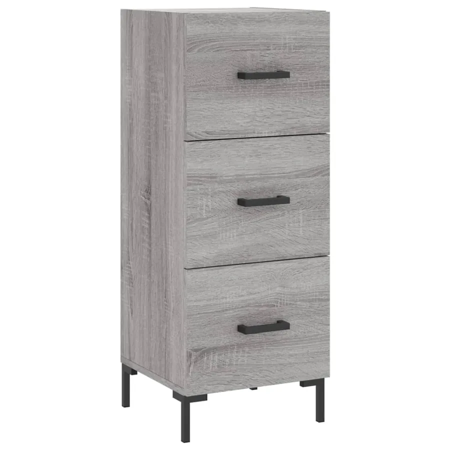 Buffet Sonoma gris 34,5x34x90 cm Bois d'ingénierie - 2